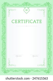 Certificate, Diploma of completion, vector design template