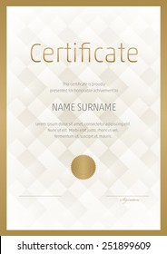 Certificate, Diploma of completion, vector design template