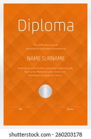 Certificate, Diploma of completion, vector design template