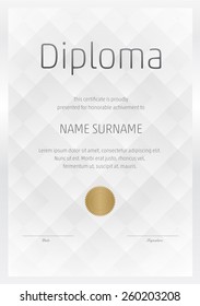 Certificate, Diploma of completion, vector design template