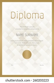 Certificate, Diploma of completion, vector design template