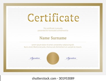 Certificate Template Stock Vector (Royalty Free) 173409773 | Shutterstock