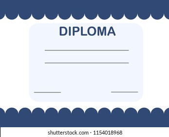 Certificate, Diploma of completion. Vector illustration