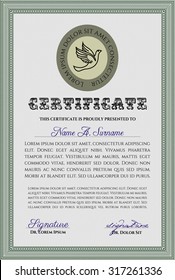 Certificado. Diploma de terminación.Diseño cordial. Con fondo lineal.