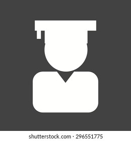 Certificate, diploma, convocation, degree icon vector image. Can also be used for education, academics and science. Suitable for use on web apps, mobile apps and print media.