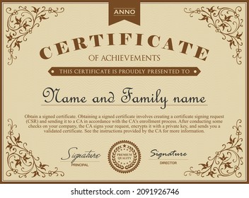 Plantilla de diseño de certificados o diplomas
