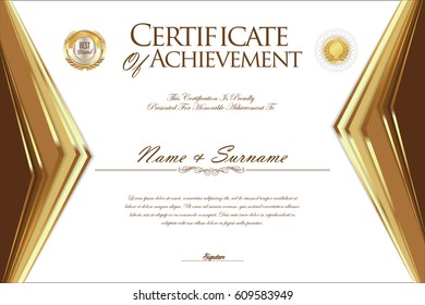 Certificate or diploma design template 
