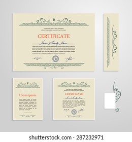 Certificate, Diploma, design template. A vector.