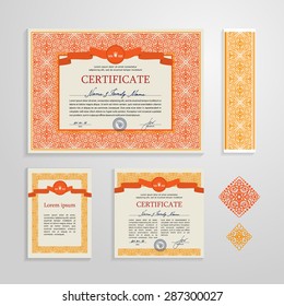 Certificate, Diploma, design template. A vector.