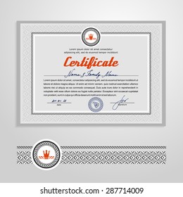 Certificate, Diploma, design template. A vector.