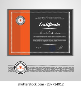 Certificate, Diploma, design template. A vector.