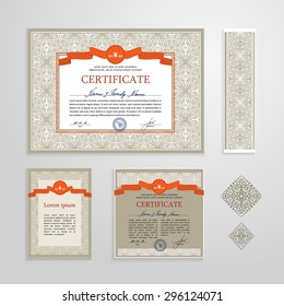 Certificate, Diploma, design template. A vector.