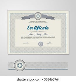Certificate, Diploma, design template. A vector.