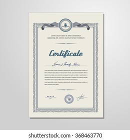 Certificate, Diploma, design template. A vector.