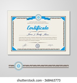 Certificate, Diploma, design template. A vector.