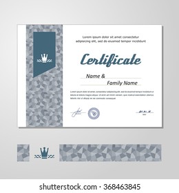 Certificate, Diploma, design template. A vector.