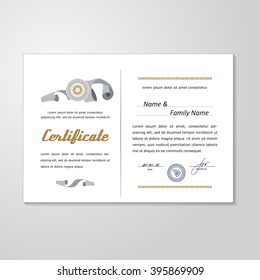 Certificate, Diploma, design template. A vector.