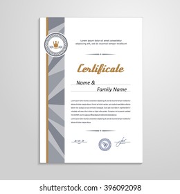 Certificate, Diploma, design template. A vector.