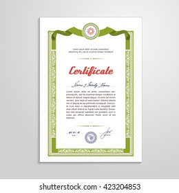 Certificate, Diploma, design template. A vector.