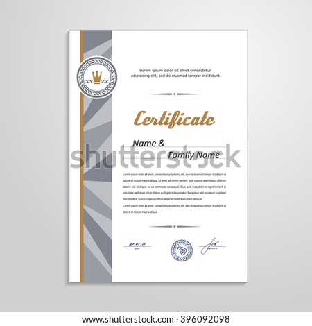 Certificate, Diploma, design template. A vector.
