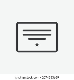 Certificate Diploma Flat Vector Icon