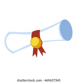 Certificate diploma icon