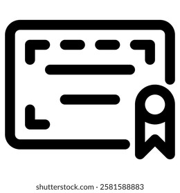 Certificate Diploma Icon for Education Learn Study