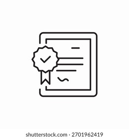 certificado diploma ícone assinar vetor