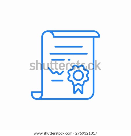 certificate diploma icon sign vector