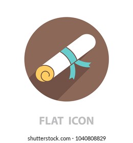 Certificate (diploma) icon. vector illustration