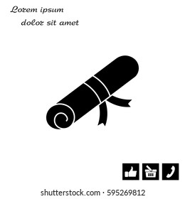 Certificate (diploma) icon. vector illustration