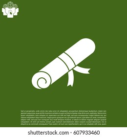 Certificate (diploma) icon. vector illustration
