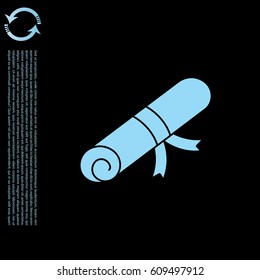 Certificate (diploma) icon. vector illustration