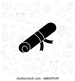 Certificate (diploma) icon. vector illustration
