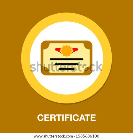 certificate diploma, certificate diploma icon white isolated on white background. Vector illustration