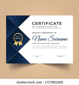  Certificate of diploma with modern design Geometric modern certificate of achievement template