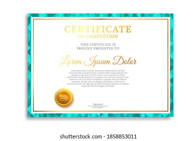 Certificate or diploma modern design template