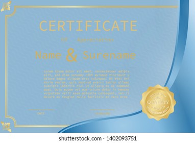 Certificate or diploma modern style and retro design template vector illustration