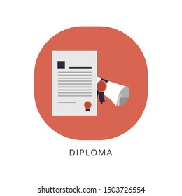 Certificate, diploma. Modern vector illustration for web design, marketing and print material.