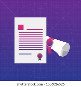 Certificate, diploma. Modern vector illustration for web design, marketing and print material.