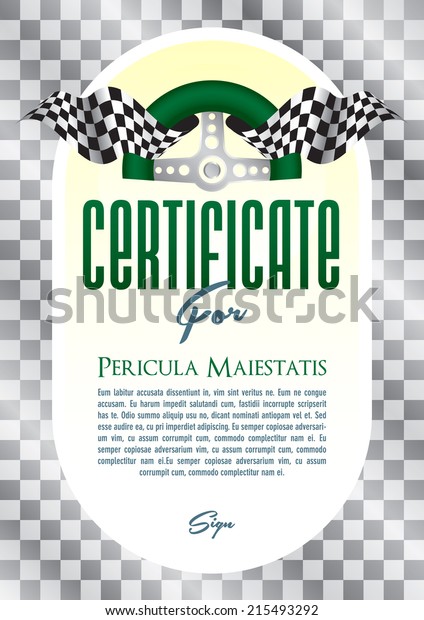 Certificate, Diploma with a motif of the steering\
wheel and starting board for the winner of motor sport,\
motor-sports championship race go-karts, auto veteran, veteran\
race, historic car ride,\
cars