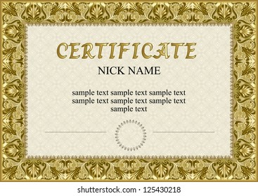 certificate, diploma for print