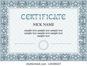 certificate, diploma for print