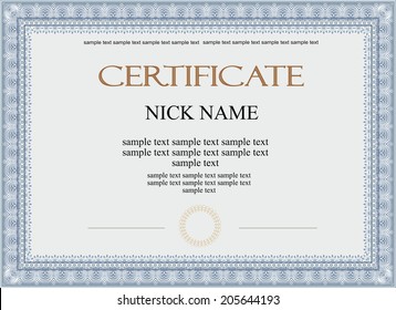 certificate, diploma for print 