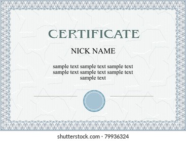 certificate, diploma for print