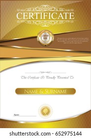 Certificate or diploma retro design 