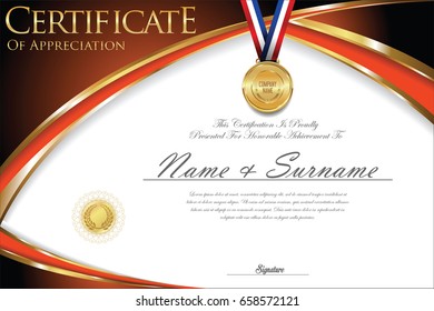 Certificate or diploma retro design