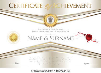 Certificate or diploma retro design