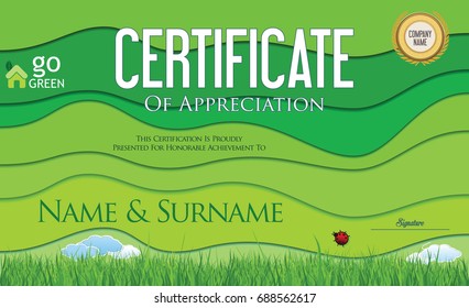 Certificate or diploma retro design