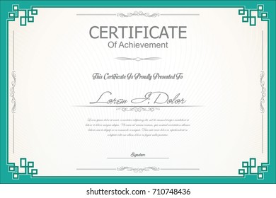 Certificate or diploma retro design